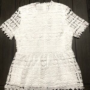 NWOT Journey Five Short Sleeve Eyelet Blouse